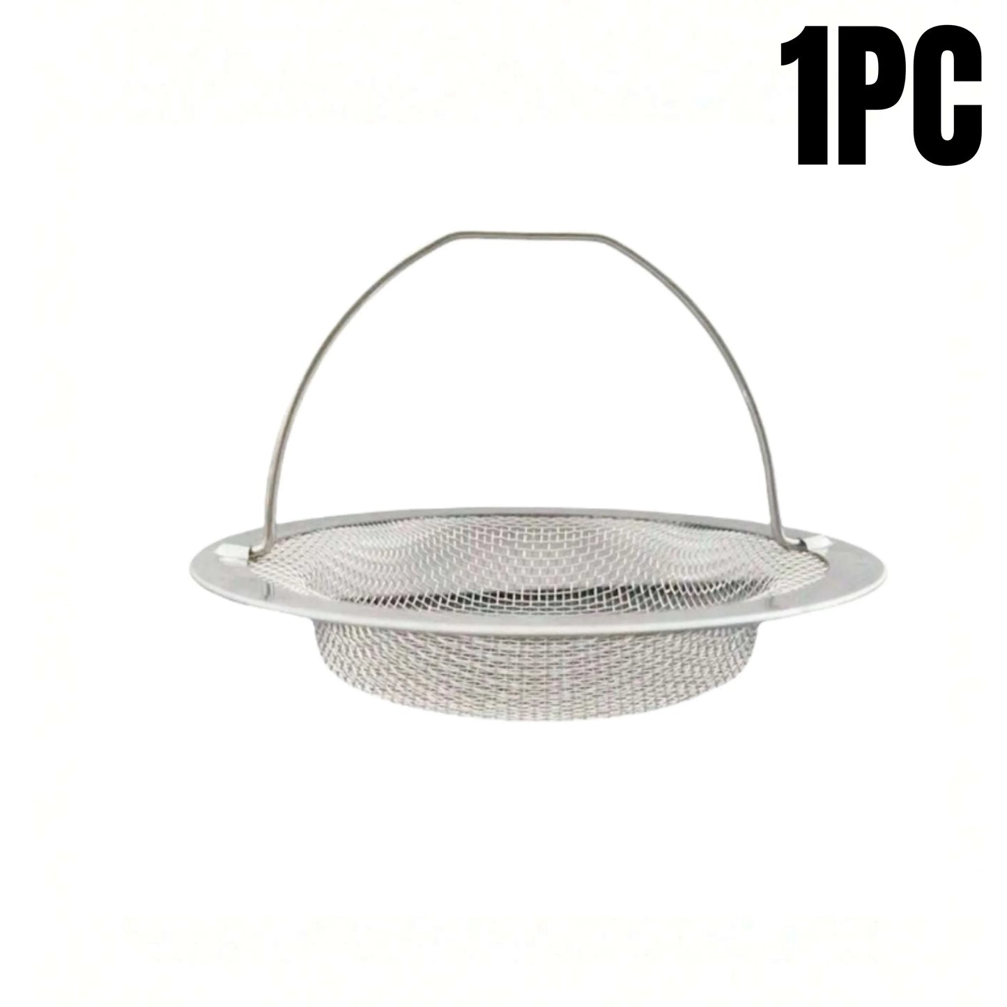 1/2/3Pcs Kitchen Sink Strainer With Handle Stainless Steel Mesh Filter Drain Stopper Food Residue Hair Catcher Prevents Clogs