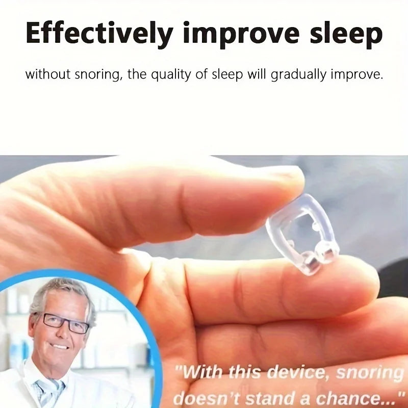 8pcs Silicone Magnetic Nose Clip, Anti-Snoring Device - Comfortable and Effective Sleep Aid, Improve Sleep Quality