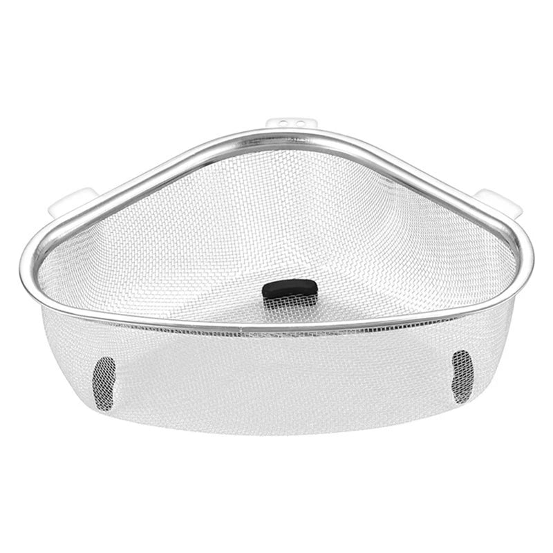 1 Piece Stainless Steel Sink Strainer Basket for Sink Colander In-Sink Mesh Colander Strainer Basket Triangle Sink Drainer YY133