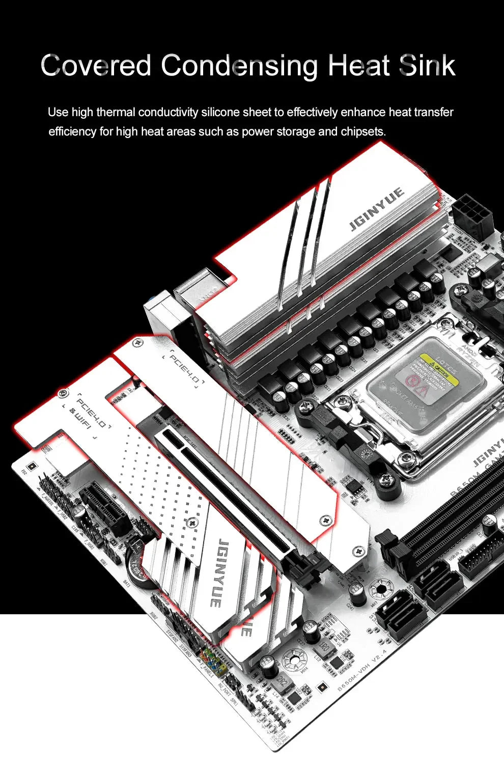 JGINYUE Gaming motherboard B650 Supports DDR5 64GB AMD R7000 8000 9000 Series motherboard Socket AM5 B650M GAMING PLUS