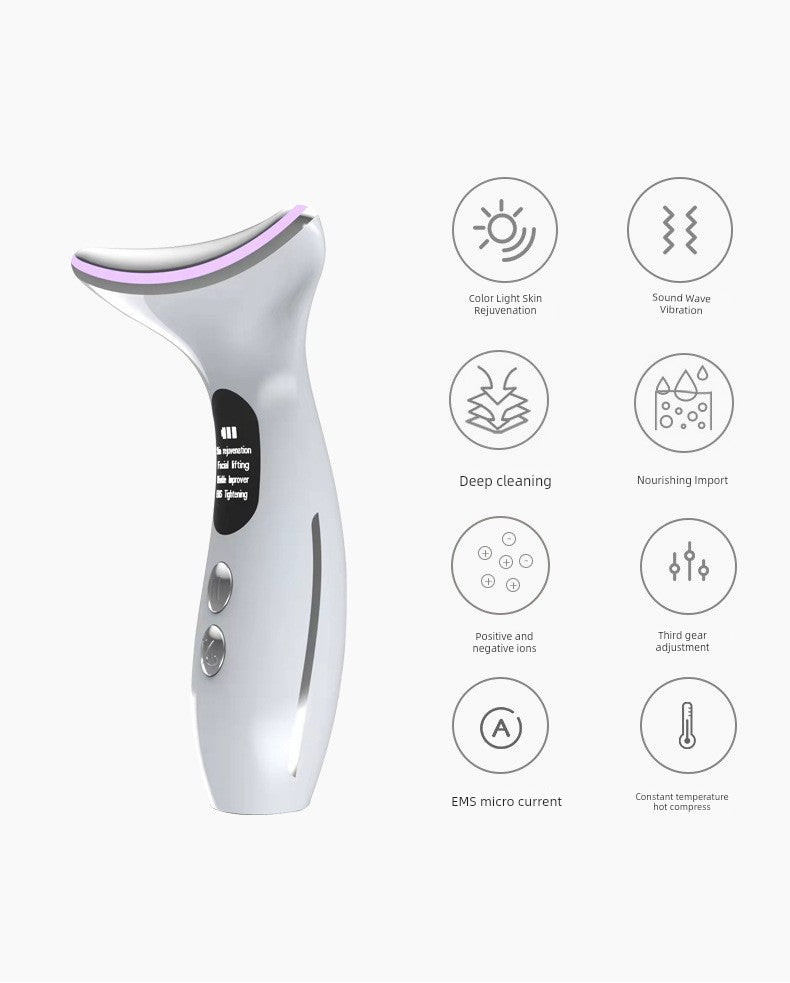 Beauty Instrument For Home Facial Beauty Neck Massage Instrument Neck Pattern French Pattern Lifting and Tightening Handy Gadget Eye Inductive Therapeutical Instrument