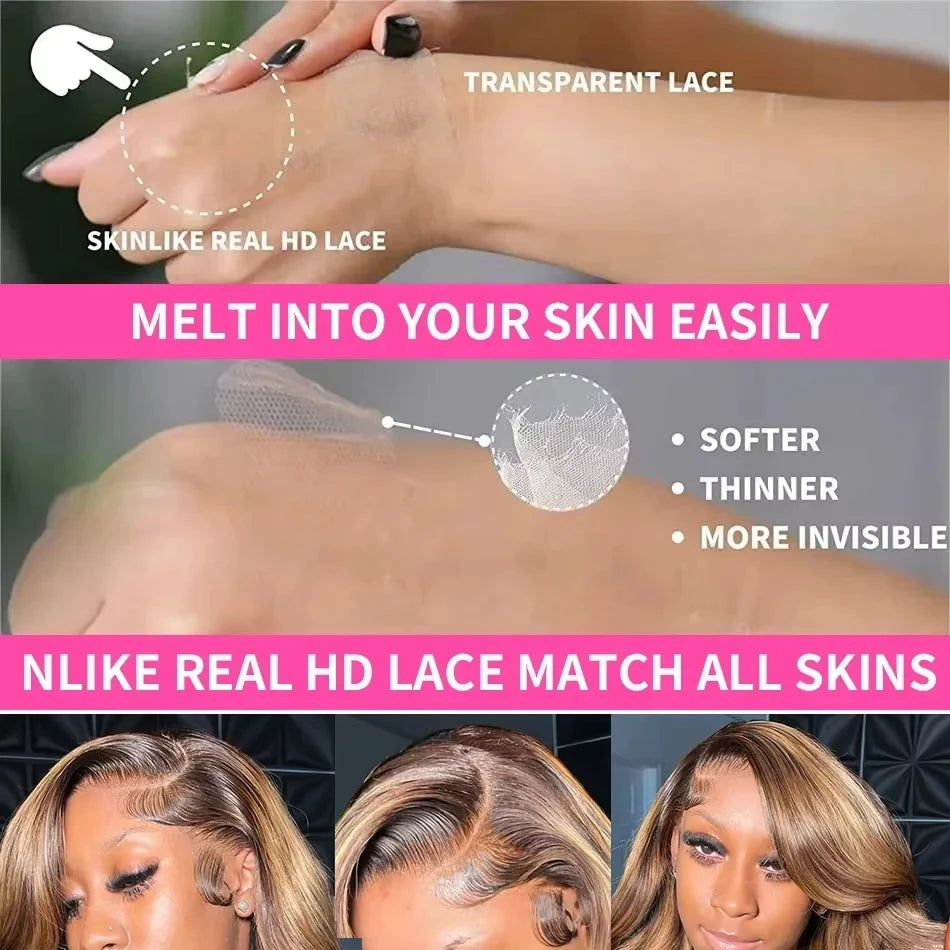 4/27 Highlight Wig Human Hair Honey Blonde Colored Straight 360 lace front wig human hair Brazilian glueless wigs human hair