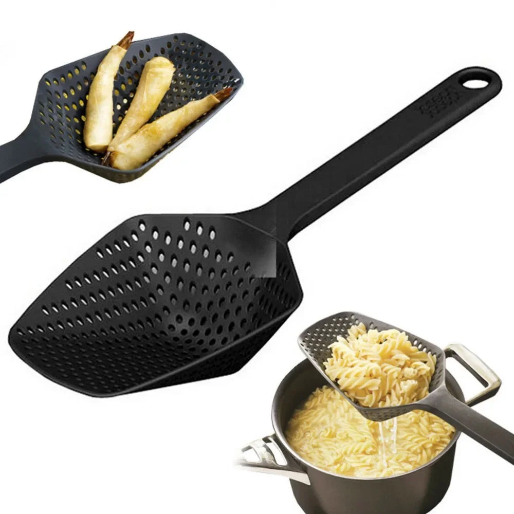Vegetable Strainer Cooking Shovels Vegetable French Fries Strainer Scoop Nylon Spoon Large Colander Soup Filter Kitchen Tools