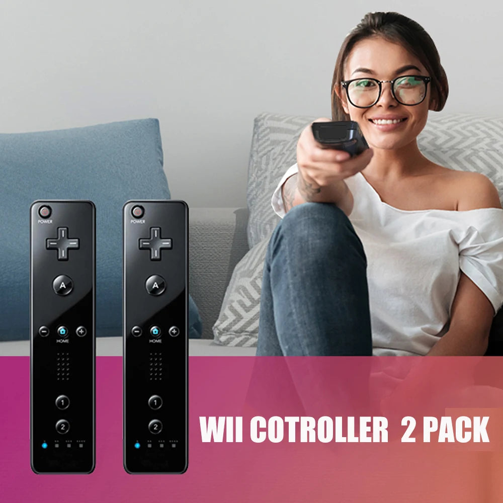 Wii Controller 2 Pack, Wii Remote Controller for Wii/Wii U