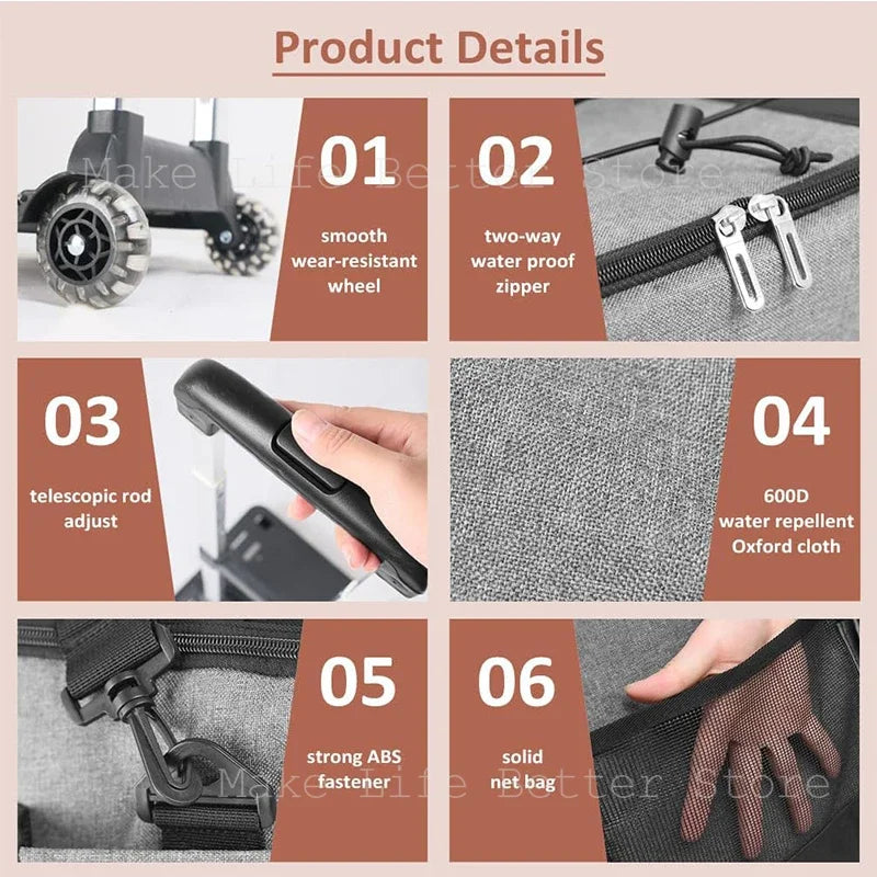 Ice Box Outdoor Thermal Cooler Box with Trolley Wheels Camping Portable Cooler Box Warm Box Refrigerator Box