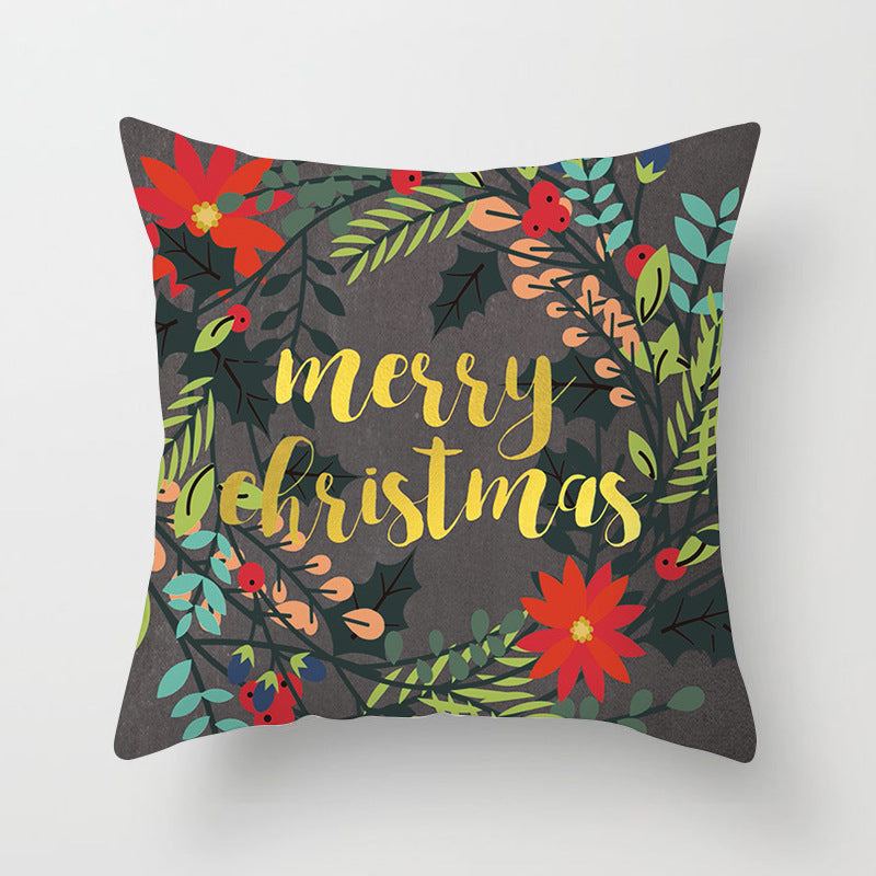 Christmas Nordic Style Peach Skin Fabric Pillow Cover Car Home Sofa Cushion Cover