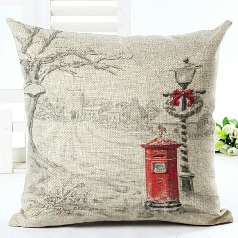 Santa Claus Pillowcase Cushion Cover