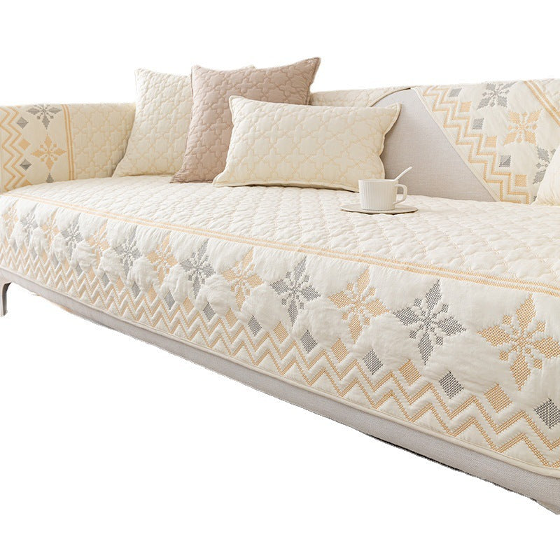 Fabric Cotton Simple Cover Non-slip Sofa Cover