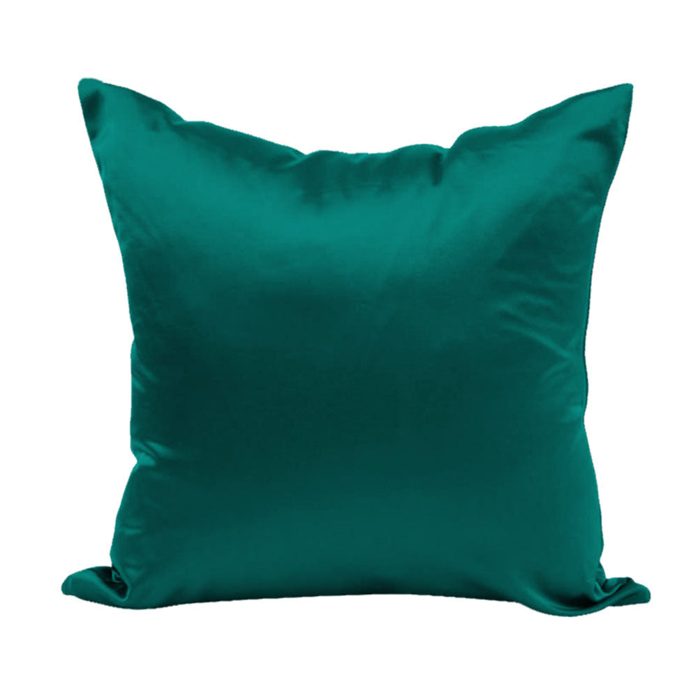 Solid Color Imitation Silk Sofa Cushion Cover