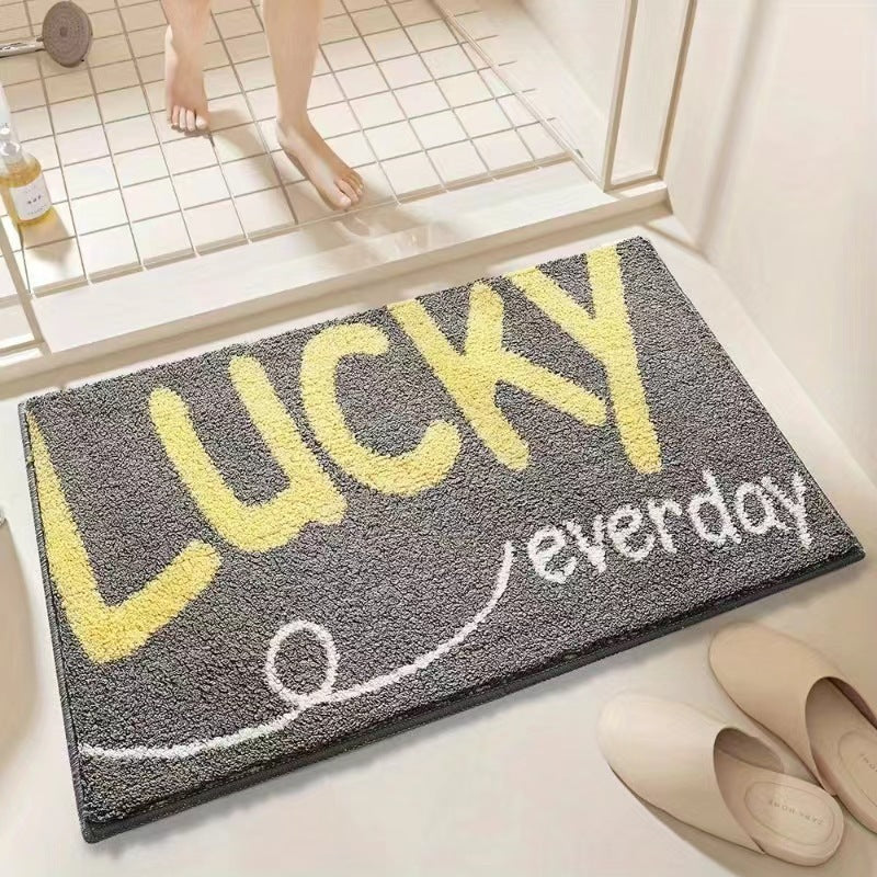Bathroom Non-slip Decorative Cashmere-like Carpet Bathroom Absorbent Stain-resistant Floor Mat