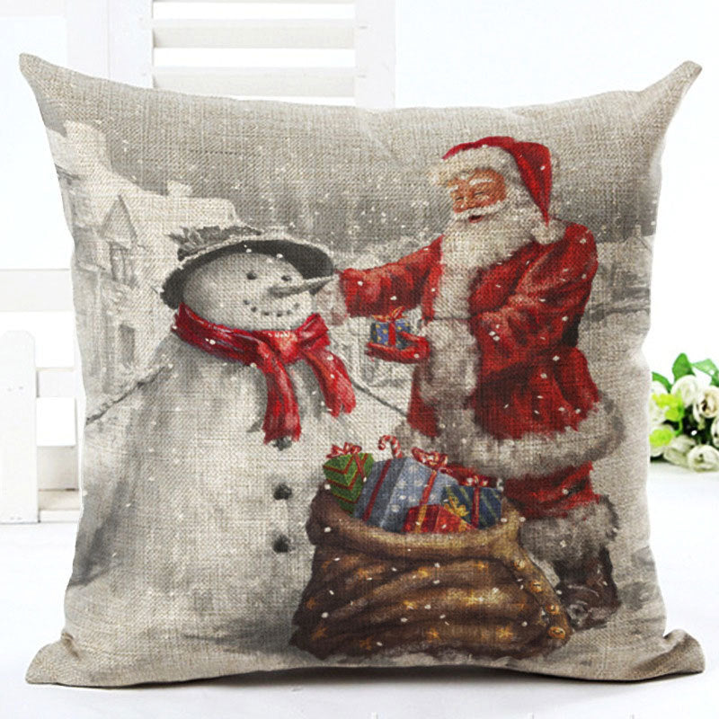 Santa Claus Pillowcase Cushion Cover