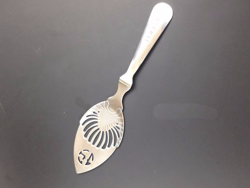 Stainless Steel 304 Fan-shaped Absinthe Spoon Sugar Colander Mesh Ice Tray Bitter Filter Spoon
