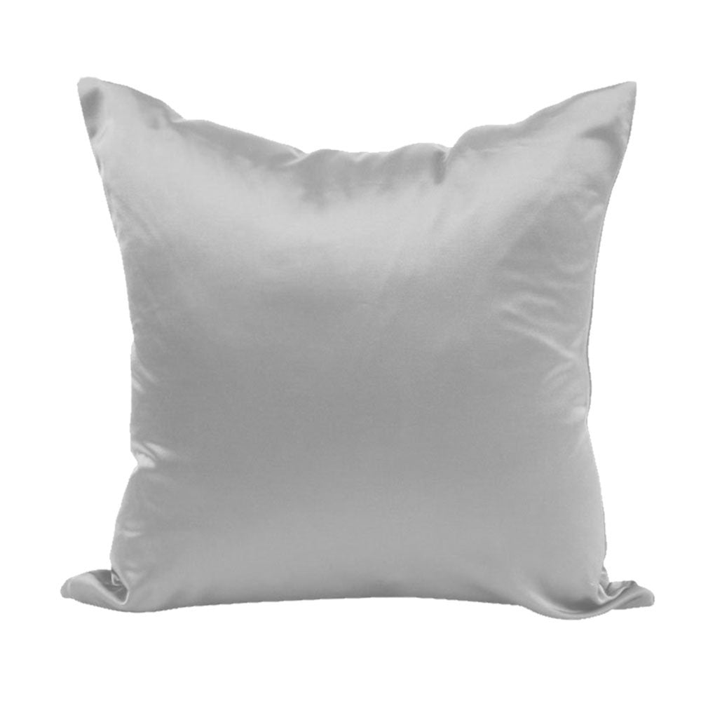 Solid Color Imitation Silk Sofa Cushion Cover