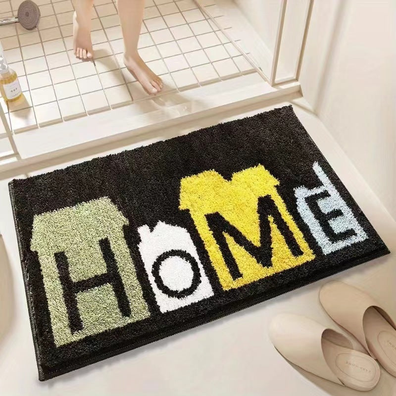 Bathroom Non-slip Decorative Cashmere-like Carpet Bathroom Absorbent Stain-resistant Floor Mat