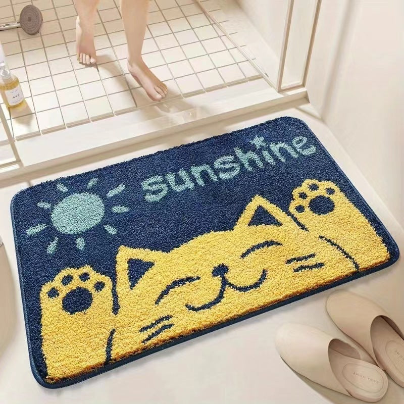Bathroom Non-slip Decorative Cashmere-like Carpet Bathroom Absorbent Stain-resistant Floor Mat