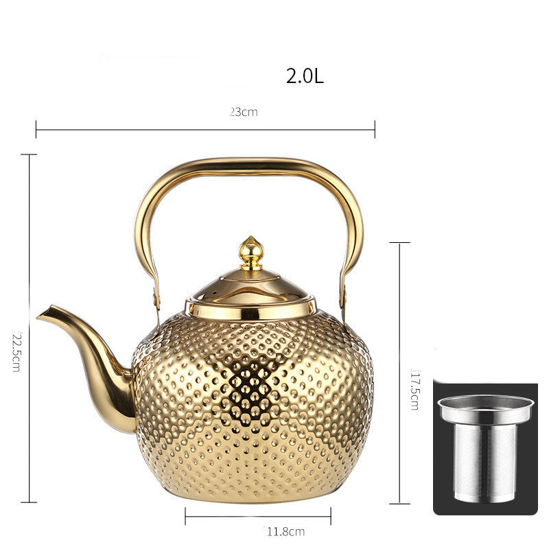 Spherical Handle Stainless Steel With Strainer Household Tea Table Kettle