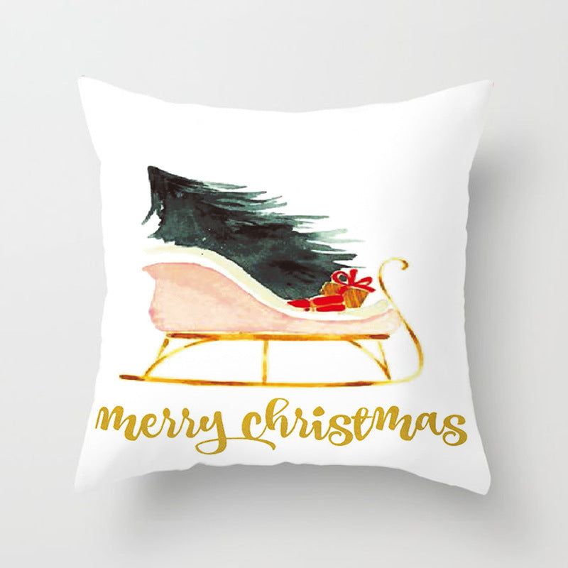 Christmas Nordic Style Peach Skin Fabric Pillow Cover Car Home Sofa Cushion Cover