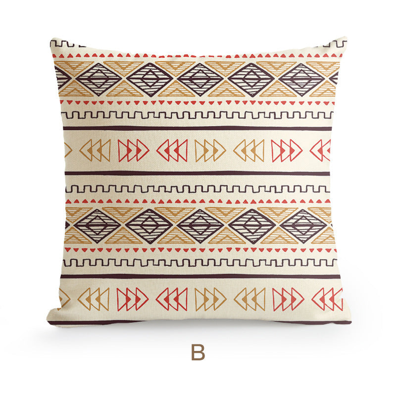 Bohemian Homestay Ethnic Style Pillow Living Room Sofa Cushion Office Pillow Car Backrest Pillow Case