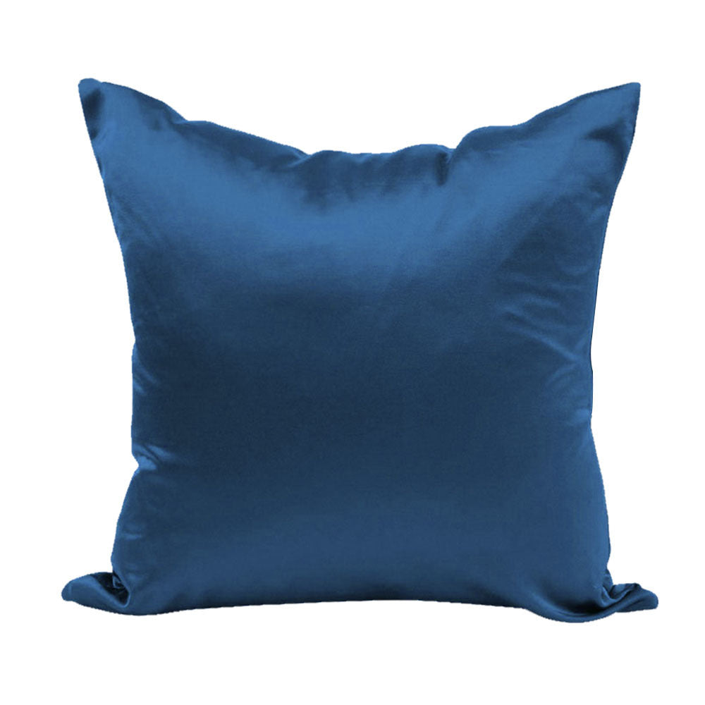 Solid Color Imitation Silk Sofa Cushion Cover