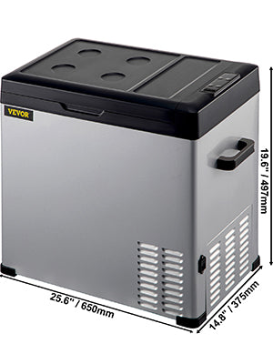 VEVOR 30L 40L 50L Mini Car Refrigerator Portable Fridge Freezer 12/24V DC 110-240 AC for Outdoors RV Boat Camping Traveling Use