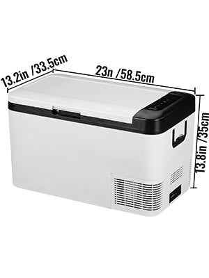 VEVOR 25L Car Refrigerator Mini Fridge Freezer Portable Compressor Cooler 12/24V DC 110-240V Ice Box for Driving Camping Picnic