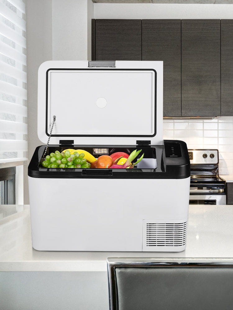 VEVOR 25L Car Refrigerator Mini Fridge Freezer Portable Compressor Cooler 12/24V DC 110-240V Ice Box for Driving Camping Picnic