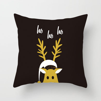 Christmas Nordic Style Peach Skin Fabric Pillow Cover Car Home Sofa Cushion Cover