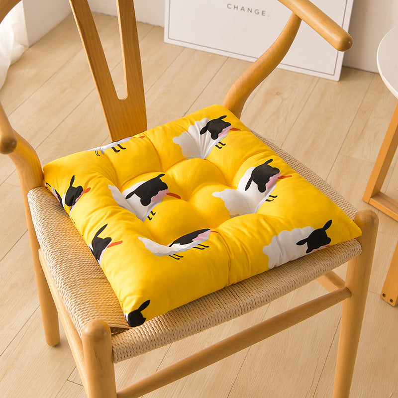 Simple Printed Square Cushion Cartoon Bay Window