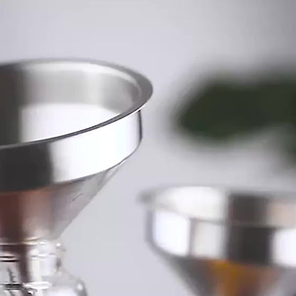 Large 304 Stainless Steel Funnel - Easy Oil Strainer with Filter Screen for Mess-Free Pouring, Leak-Resistant Kitchen Essential for Cooking and Baking - Eid Al-Adha Mubarak Gift Idea