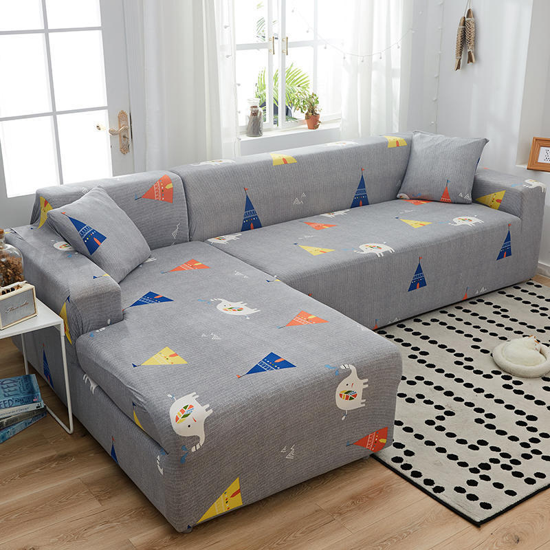 Geometric Stretch Sofa Cover All-inclusive Fabric Lazy Combination Living Room Cushion