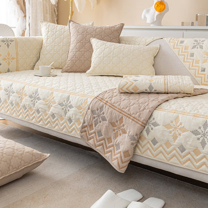 Fabric Cotton Simple Cover Non-slip Sofa Cover