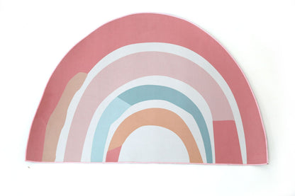 Round Rainbow Bedroom Carpet Mat