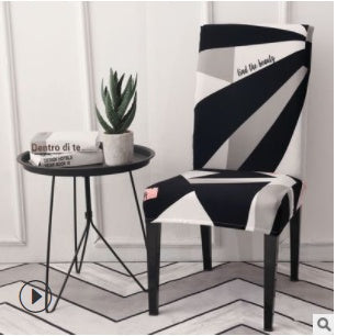 Spandex Elastic Printing Dining Chair Cover