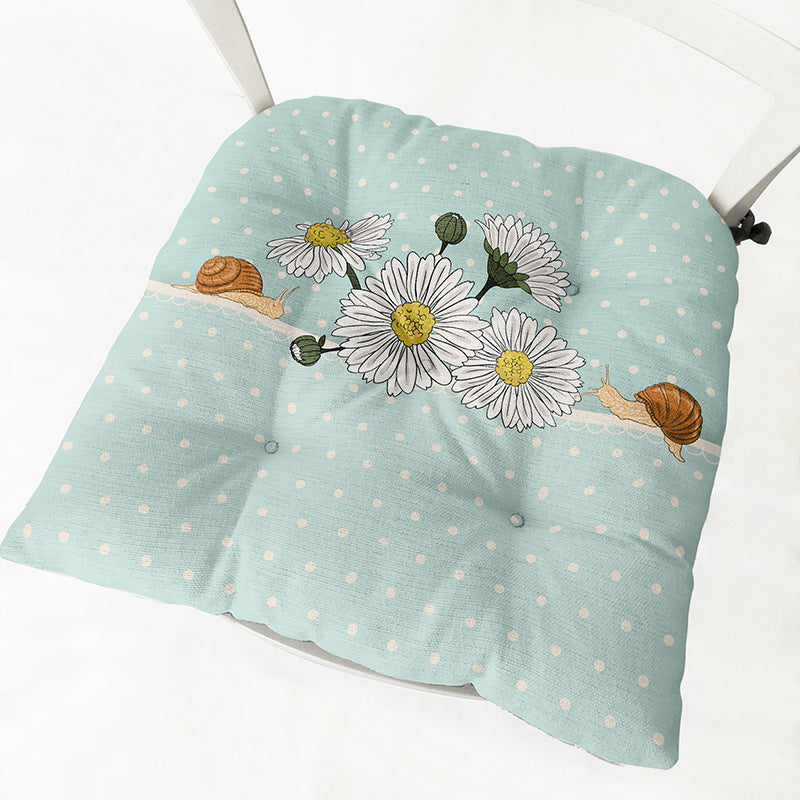 Daisy Thick Square Round Cotton Linen Chair Cushion