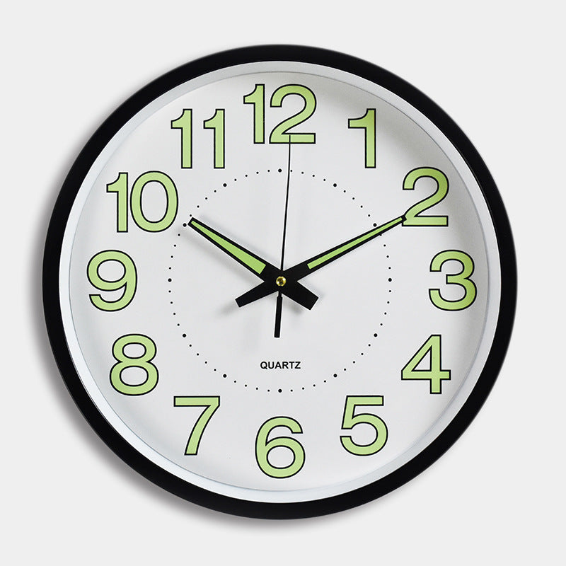 Luminous plastic wall clock