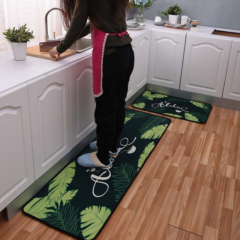Kitchen carpet bathroom floral stripe floor mat