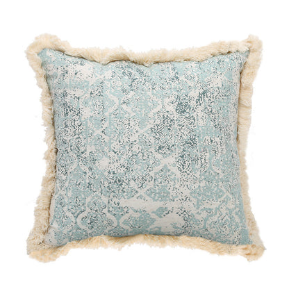 Printed woven tufted pillow cushion cover