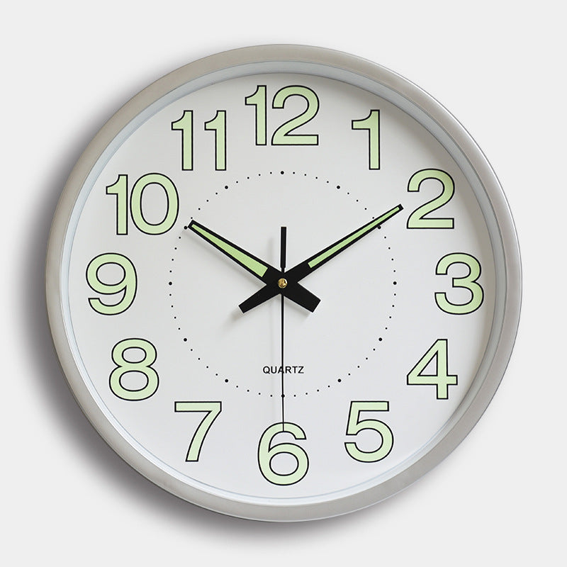 Luminous plastic wall clock
