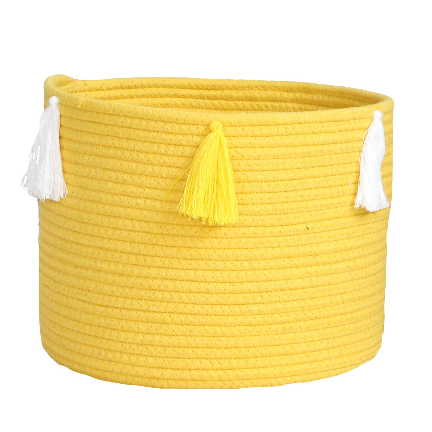 Hand-woven storage bucket