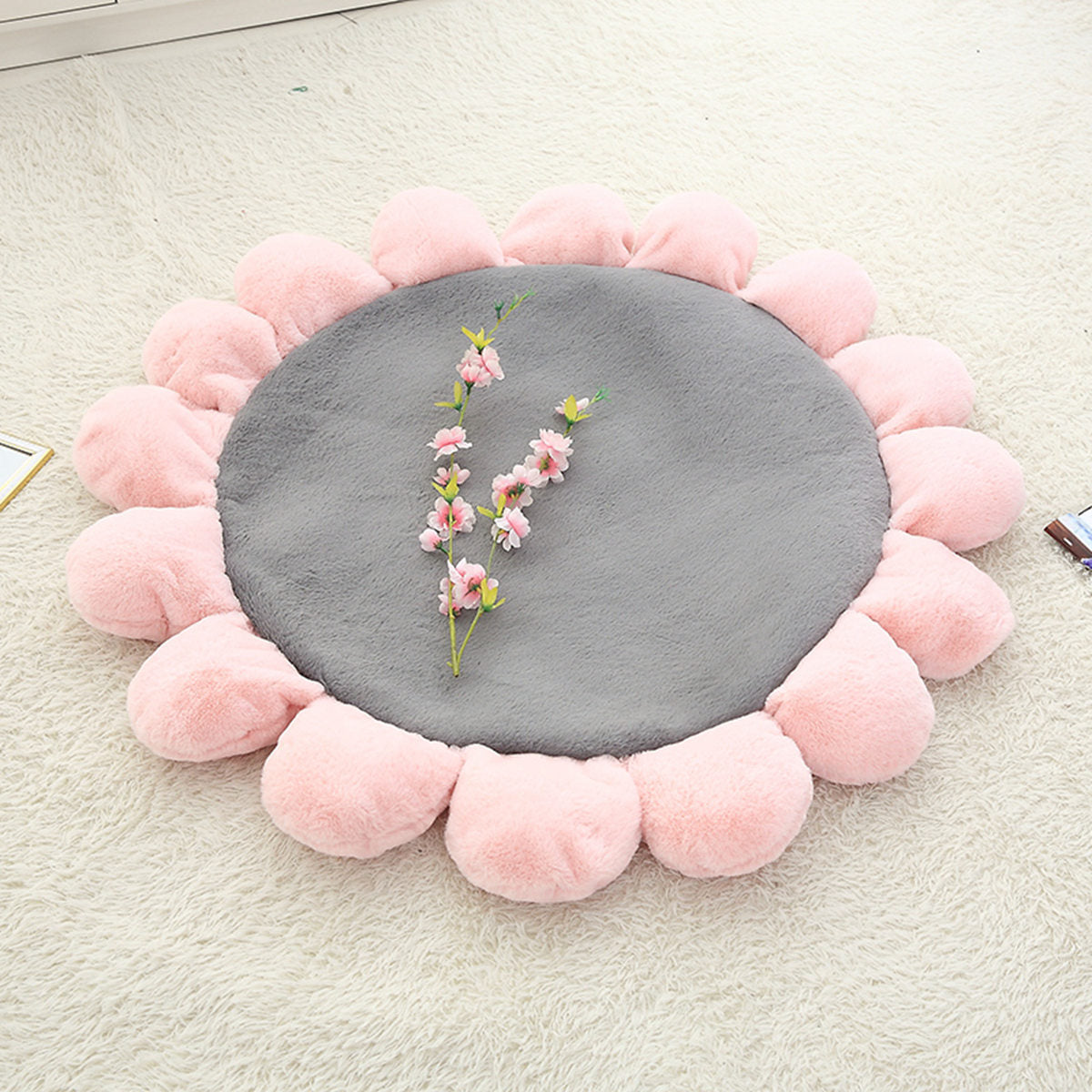 Flower Children's Cushion And Floor Mat Plush Toy