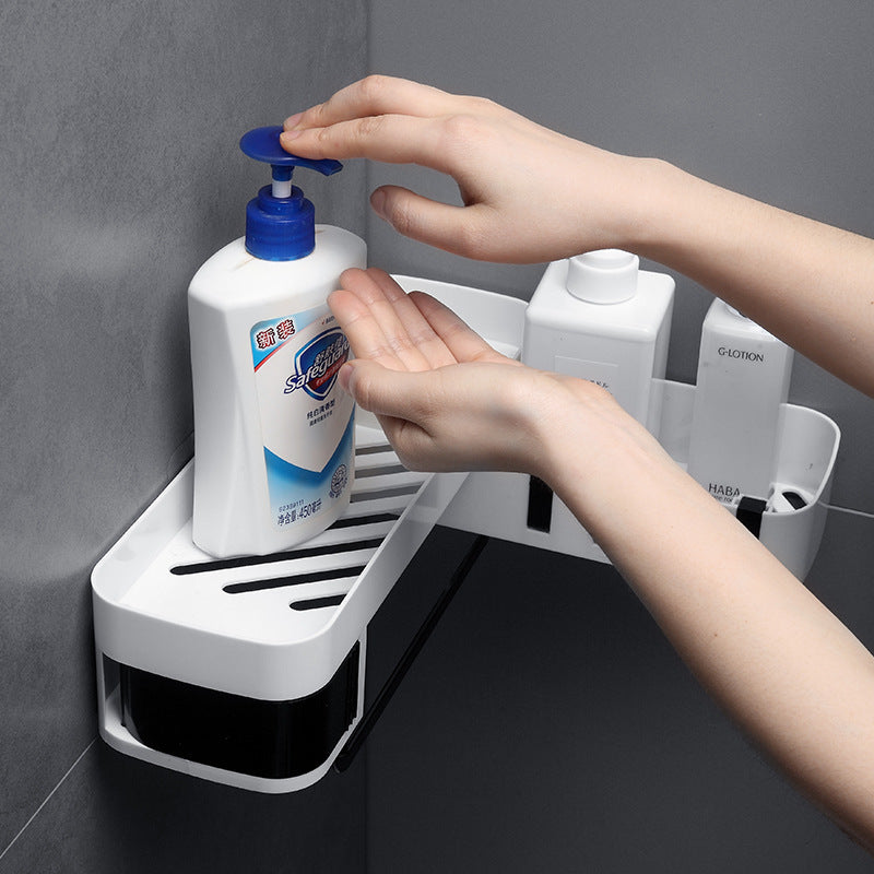 Shelf Wall Hanging Free Perforation Wall Corner Storage Shelf Rotating Rack