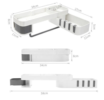 Shelf Wall Hanging Free Perforation Wall Corner Storage Shelf Rotating Rack