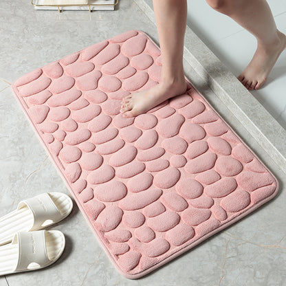 Pebble Stone Bathroom Carpet Toilet Floor Mat Door Mat