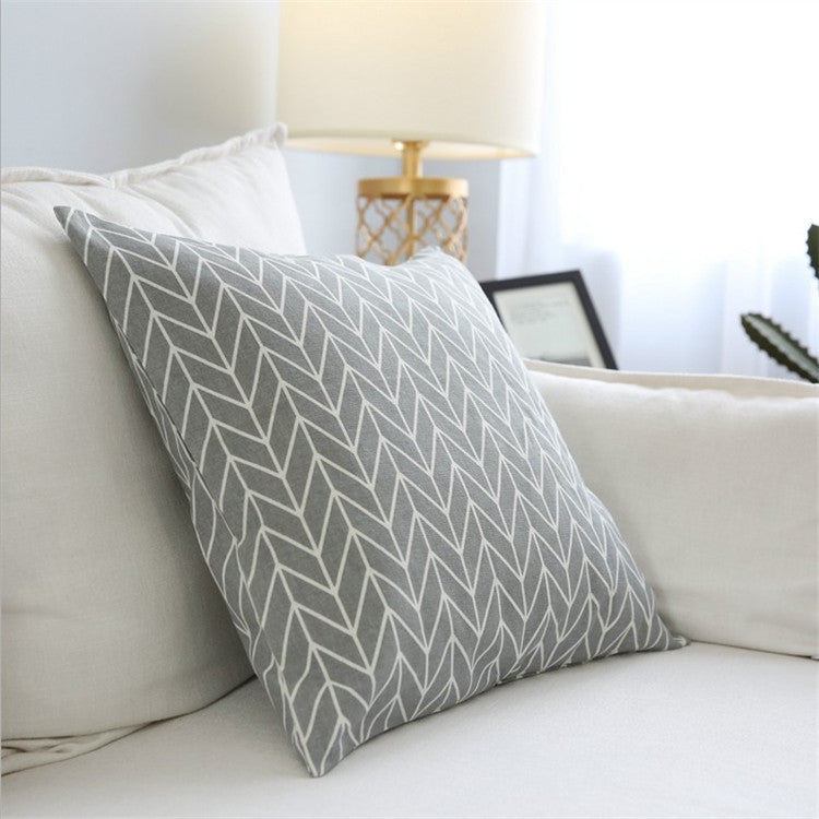 Literary  Sofa Cushion Pillow Cushion Cover Lattice Hug Pillowcase