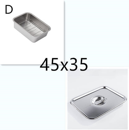304 Stainless Steel Dish Strainer Frying Basin Draining Vegetable washing basin