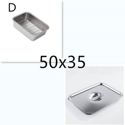 304 Stainless Steel Dish Strainer Frying Basin Draining Vegetable washing basin