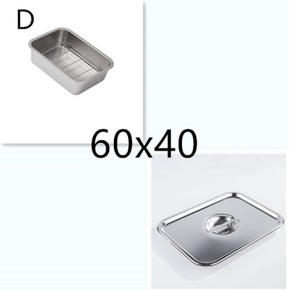 304 Stainless Steel Dish Strainer Frying Basin Draining Vegetable washing basin