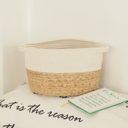 Nordic Household Floor-To-Ceiling Folding Dirty Clothes Hamper Large Closet Cloakroom Children'S Toys And Sundries Storage Basket Cotton Thread