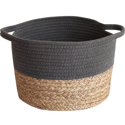 Nordic Household Floor-To-Ceiling Folding Dirty Clothes Hamper Large Closet Cloakroom Children'S Toys And Sundries Storage Basket Cotton Thread