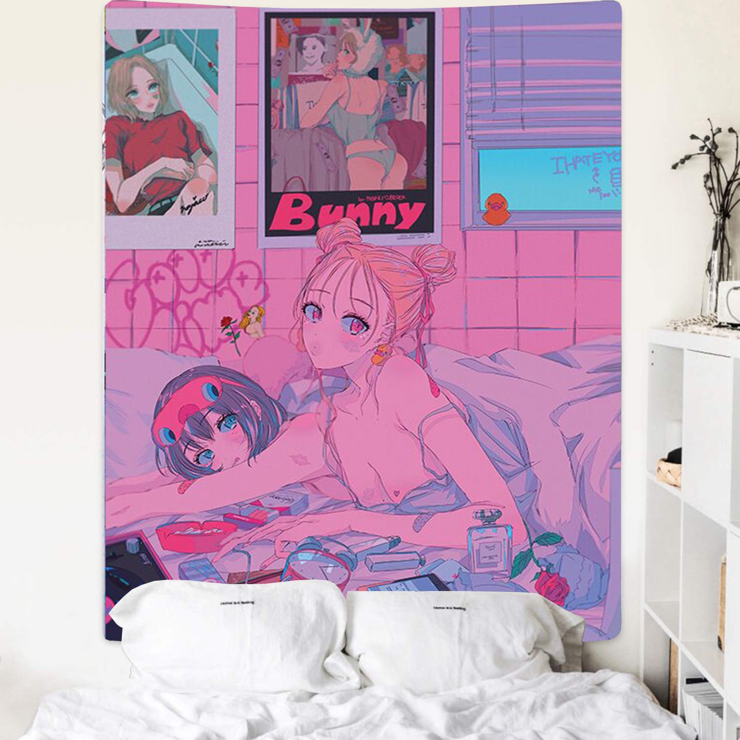 Two-Dimensional Girl Wall Decoration